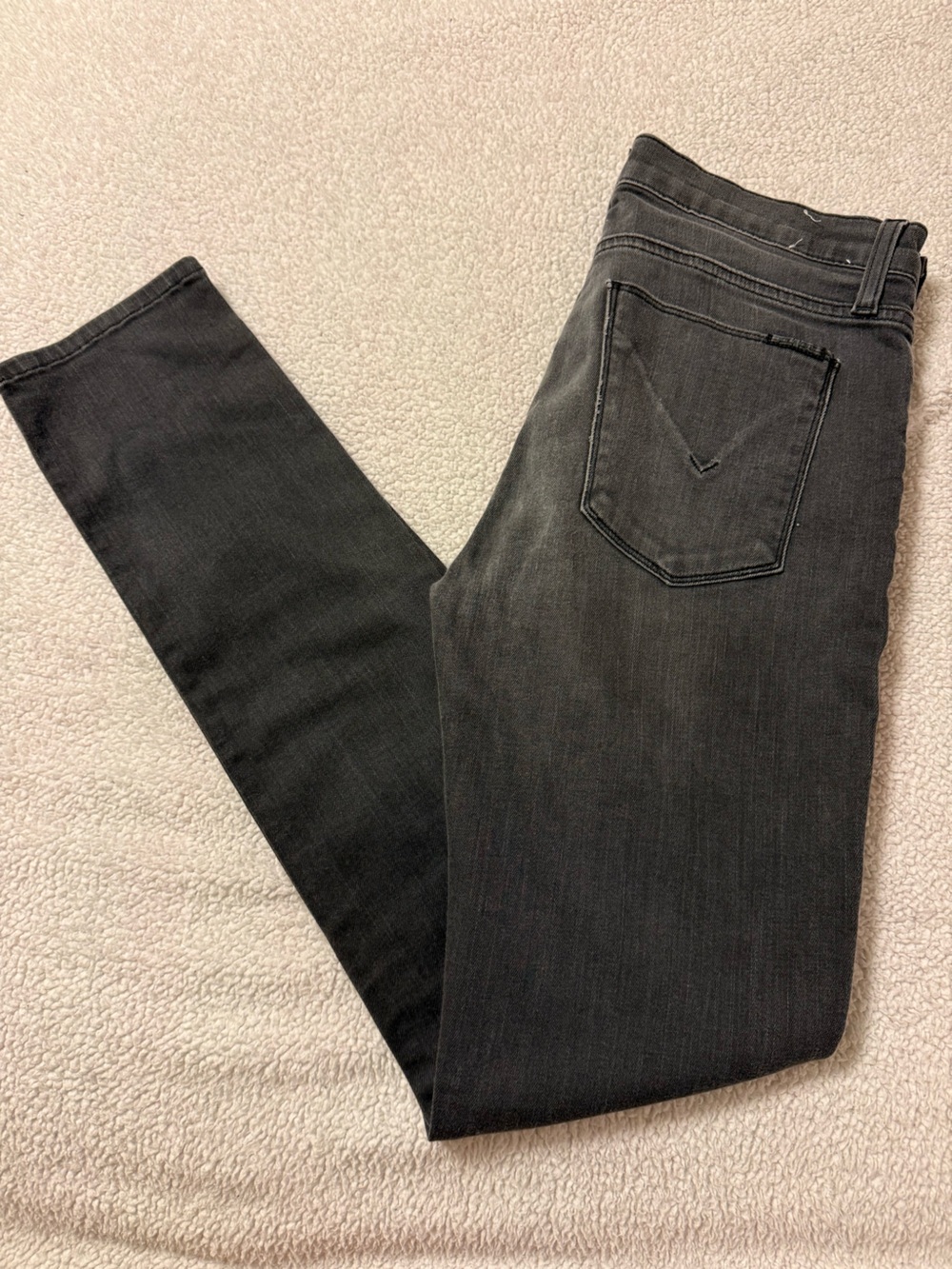 Hudson Washed Black/Grey Shine MidRise Skinny Jeans 29 - Picture 10 of 10